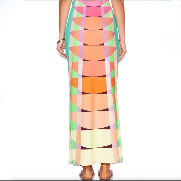 MARA HOFFMAN's BEAMS YELLOW COLUMN MAXI SKIRT - Picture 7 of 8